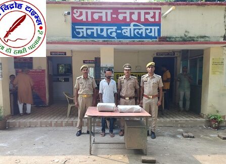 थाना नगरा जनपद बलिया पुलिस द्वारा चोरी से संबंधित 01 नफर अभियुक्त गिरफ्तार, कब्जे से 02 अदद चोरी की डीजे मशीन बरामद !