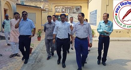 सड़क चौड़ीकरण के संबंध में स्थल का किया निरीक्षण !