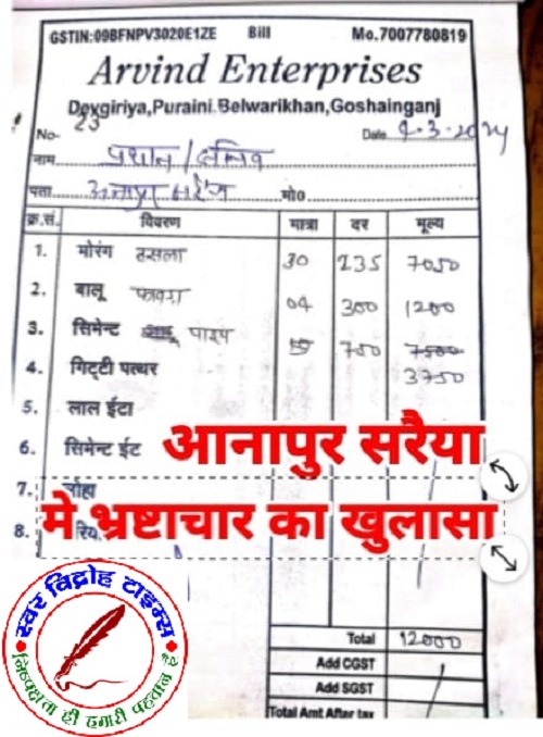 आनापुर सरैया ग्राम पंचायत मे भ्रष्टाचार का खुलासा जिओ टेक बिना हो जाते हैं भुगतान !