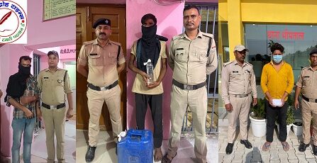 लालकुआं, कालाढूंगी, हल्द्वानी पुलिस ने अवैध शराब के साथ 03 युवकों को तथा 01 वारन्टी को किया गिरफ्तार !