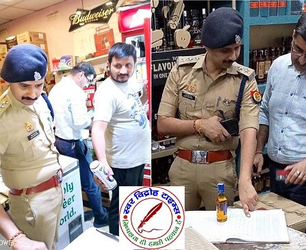 थाना गाजीपुर क्षेत्र में मदिरा दुकानों की आबकारी व सहायक पुलिस आयुक्त ने की सघन चेकिंग !