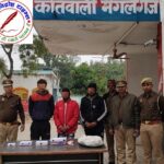 चोरी का 24 घण्टे के अन्दर अनावरण करते हुए 4 अभियुक्त पुलिस मुठभेड़ मे गिरफ्तार !