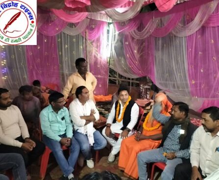 फरेंदा विधायक वीरेंद्र चौधरी ने बहदुरी बाजार के शिव मन्दिर के प्राण प्रतिष्ठा मे पहुंच कर दिए आर्थिक सहयोग !