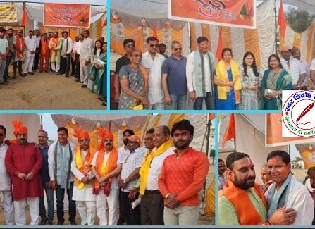 करणी सेना ने प्रदर्शनी मैदान पर कैंप लगाकर लोगों को दी होली के त्यौहार की शुभकामनाएं !