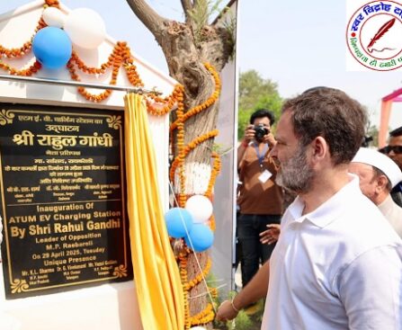 दो दिवसीय दौरे पर पहुंचे राहुल गांधी, सोलर प्लांट और इलेक्ट्रिक चार्जिंग स्टेशन का किया उद्घाटन !