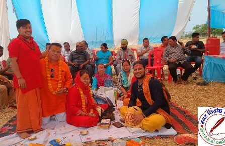 महावीर हनुमान जयंती के शुभ अवसर पर 51 फिट ऊँची मूर्ती निर्माण हेतु भूमि पूजन कार्यक्रम आयोजित !