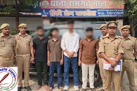 आजादनगर चौकी इंचार्ज अमरेश कुमार सिंह ने चोरी के वाहन के साथ चार अभियुक्तों को किया गिरफ्तार !