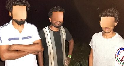 पशु मांस की तस्करी करने वाले तीन तस्करों को ग्रामीणों ने पकड़ा !