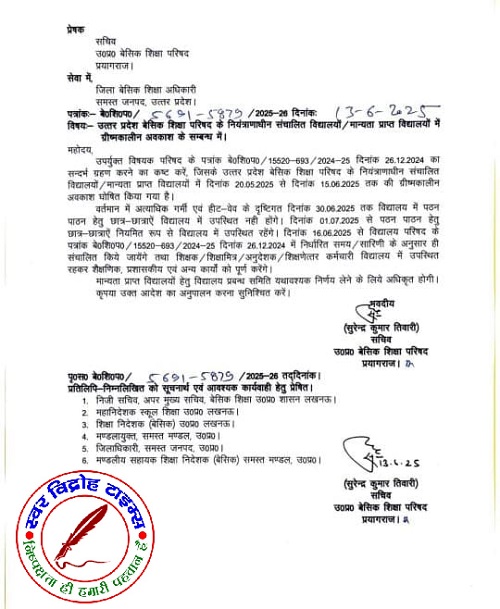 बच्चों के लिए 1 जुलाई को खुलेगा स्कूल, शिक्षक - शिक्षा मित्र अनुदेशक 16 से जून से नियमति जायेंगे !