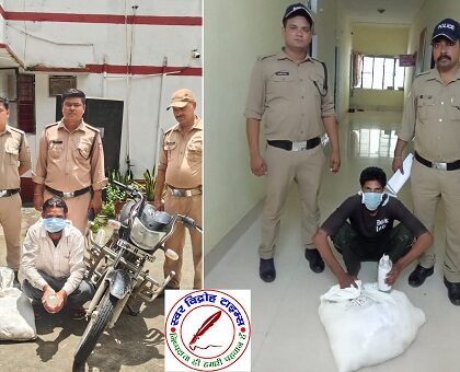 चोरगलिया पुलिस ने अवैध शराब के अलग- अलग मामलों में 02 अभियुक्तों को किया गिरफ्तार, कुल 100 पाउच कच्ची शराब बरामद !