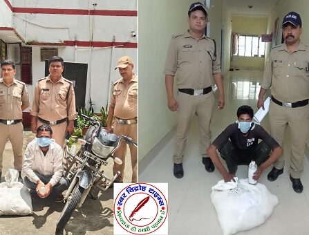चोरगलिया पुलिस ने अवैध शराब के अलग- अलग मामलों में 02 अभियुक्तों को किया गिरफ्तार, कुल 100 पाउच कच्ची शराब बरामद !