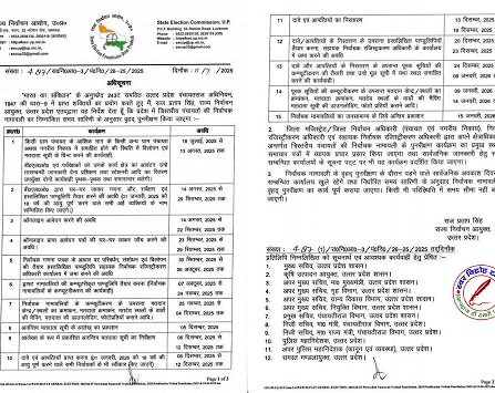 उत्तर प्रदेश पंचायत चुनाव की वोटर लिस्ट अधिसूचना जारी, 18 जुलाई से शुरू होंगी तैयारियां !
