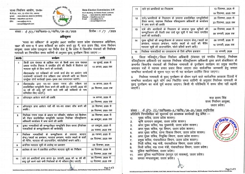 उत्तर प्रदेश पंचायत चुनाव की वोटर लिस्ट अधिसूचना जारी, 18 जुलाई से शुरू होंगी तैयारियां !