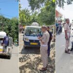 सवारी लटकाकर चलने वाली मैजिक को सीज करने के साथ साथ 100 वाहनों का चालान किया गया !