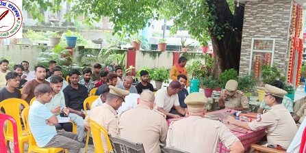 राजघाट थाना पर डीजे संचालकों के साथ हुई बैठक !