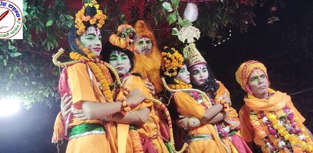 चारों भाइयों का मिलन देख दर्शक हुए भाव विभोर ! श्री राघवेन्द्र रामलीला नाट्य समिति कि ओर से भरत मिलाप का हुआ आयोजन !