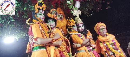 चारों भाइयों का मिलन देख दर्शक हुए भाव विभोर ! श्री राघवेन्द्र रामलीला नाट्य समिति कि ओर से भरत मिलाप का हुआ आयोजन !